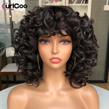Short Hair Afro Kinky Curly Wig