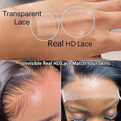 Wear And Go 4x4/5x5 HD Transparent Lace Human Hair Wigs Short Bob Straight Glueless Wig Human Hair 13×4/13×6 HD Lace Frontal Wig