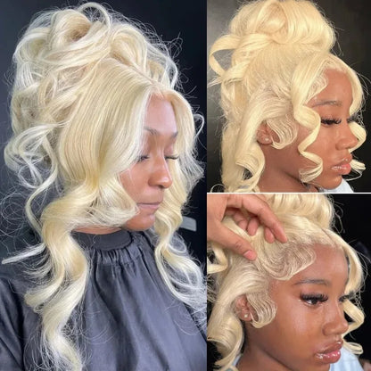 30 40 Inch 13x6 Lace Frontal Wig 613 Blonde Body Wave 13x4 Lace Front Wig Pre plucked Brazilian Human Hair Wigs 200 Density