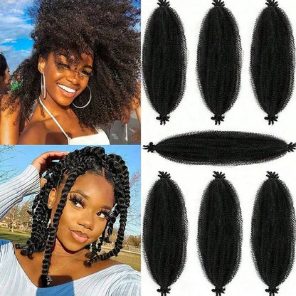 Synthetic Wig Twist Hair Marley Twist Braiding Hair Springy Afro Twist Hair for Soft Locs Passion Twist Hair Butterfly Locs Hair