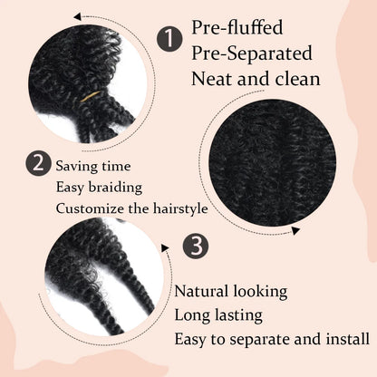 Kinky Twist Marley Braiding Crochet Hair