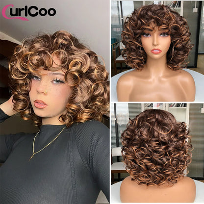 Short Hair Afro Kinky Curly Wig