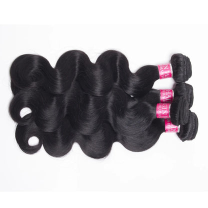 Body Wave Bundles Human Hair Brazilian Remy Human Hair Weave Bundles Natural Black 1/3/4 PCS Bundle Hair Weave Extensions