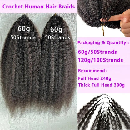 Natural Black Kinky Straight Crochet Hair