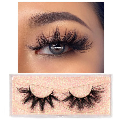 LEHUAMAO Eyelashes 3D Mink Lashes natural mink lashes for daily wear soft lashes Eyelash extension real Eyelash for makeup D103