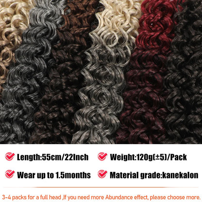 GOGO Curl Synthetic Crochet Hair Extensions For Female 14 18 22 Inch Faux Locs Afro Curl Braiding Hair Strands For African Women