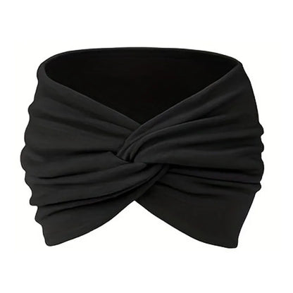 Women Headbands African Wide Hair Wrap Turban Twist Headband for Women Large Sport Workout Stretch Non-slip Big Hair Bands