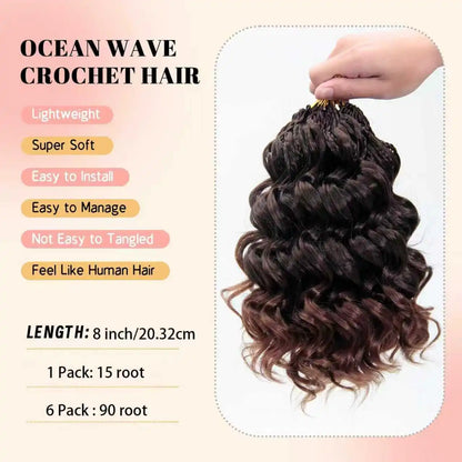 Prelooped GoGo Curl Crochet Hair 8 Inch  Short Curly Crochet Hair for Women Pre twisted Box Braids with Curly Ends Synthetic
