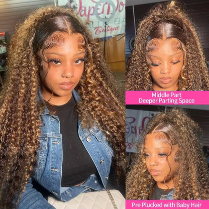 Deep Wave Highlight Lace Front Wig