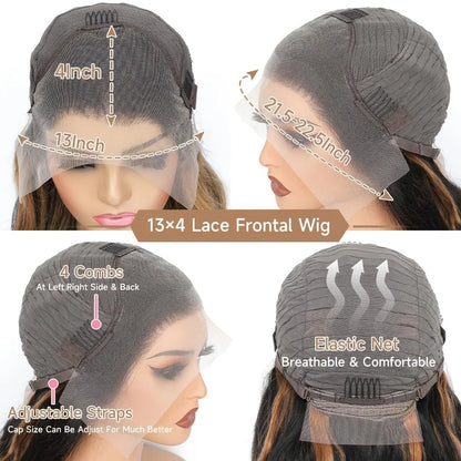 250 Density P1B30 Highlight Ombre Human Hair Wig