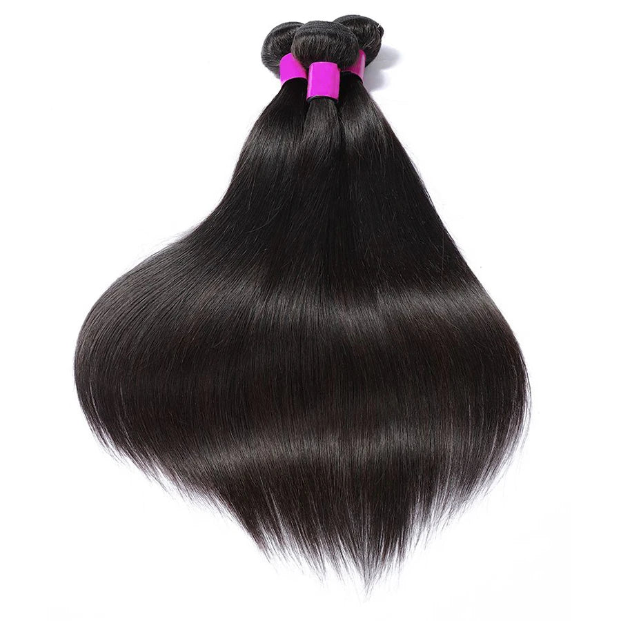 12A Brazilian StraIght Virgin Hair Bundles Unprocessed Human Hair Extensions 14-30 Inches Double Weft