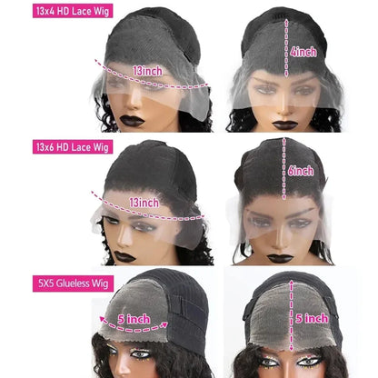 40 42 Inch Loose Wave 13x6 HD Lace Frontal Wig Human Hair Brazilian Loose Deep Waves Curly Wigs Lace Front
