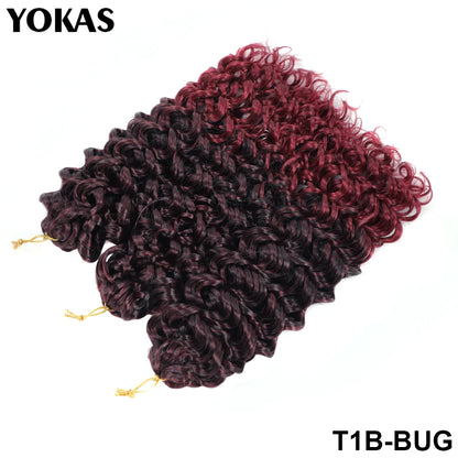 GOGO Curl Synthetic Crochet Hair Extensions For Female 14 18 22 Inch Faux Locs Afro Curl Braiding Hair Strands For African Women