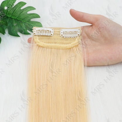 MRS HAIR Clip in Extentions Human Hair Machine Remy Clip ins Add Top/Side Volume For Short Hair 10-30cm  Hairpiece