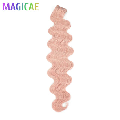 30Inches Ombre Blond T1B/27# 200g Body Wave Brown 12# M816 Highlight P27/613 White 58# Bio Protein Synthetic Hair Weave Bundles