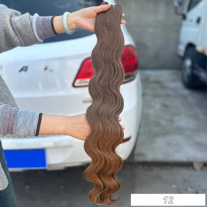 30Inches Ombre Blond T1B/27# 200g Body Wave Brown 12# M816 Highlight P27/613 White 58# Bio Protein Synthetic Hair Weave Bundles