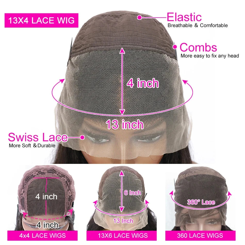 4/27 Highlight Body Wave 13x6 HD Lace Front Wig 100% real Brazilian Human Hair Wig Glueless 13x4 Lace Wig 180% Density For women