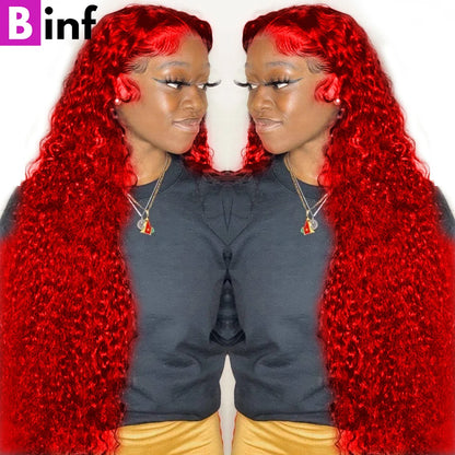 Red Bundles With Closure Brazilian #99J Burgundy Curly Hair Bundles