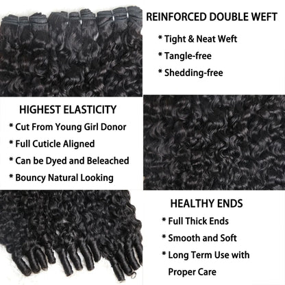 Burmese Curly Hair Bundles 3 Bundlee Weft