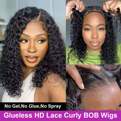 Short Bob Deep Water Wave 13x6 Hd Lace Frontal