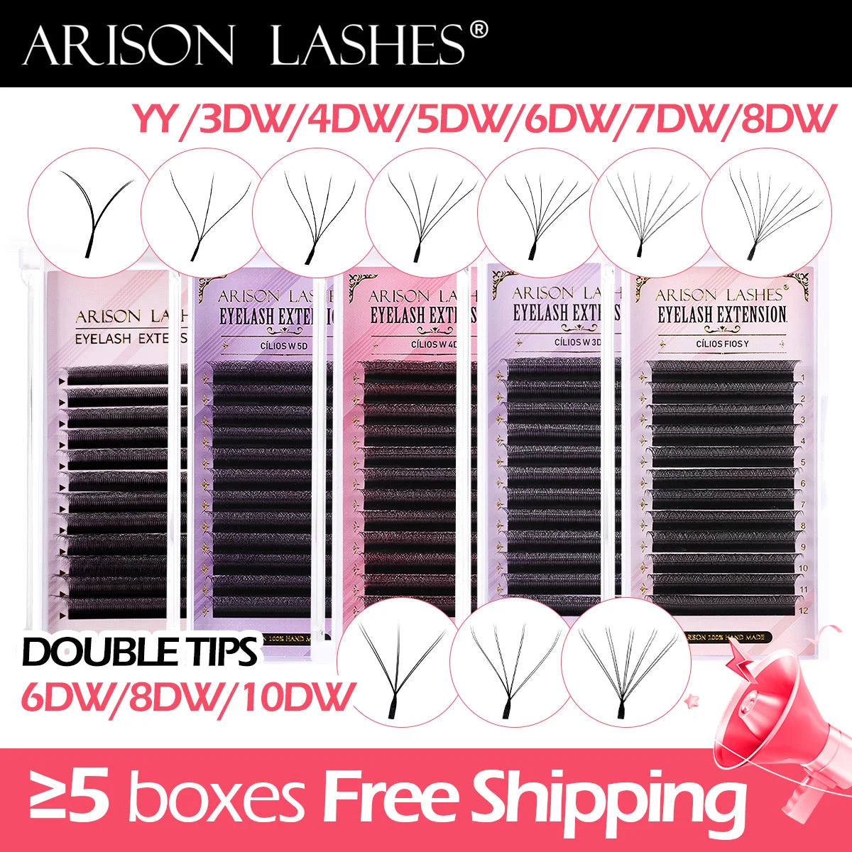 ARISON W-Shape Eyelashes Extension