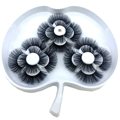 9 pairs of 8-25mm 3D mink eyelashes