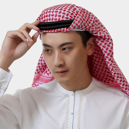 Men's Head Wrap Versatile Lightweight Embroidered Head Scarf Headband Fashionable Arab Head Scarf Rope for Dance Performances