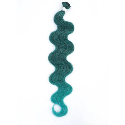 Blond 613 Sliver Gray Body Wave Hair Bundles 26 Inches Highlight Piano 27/613 Natural Synthetic Hair Weave Ombre Brown Ponytail