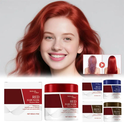 Hair Mask Deeply nourishes repairs improves dry frizzy hair Hydrates and Enhances Red Tones for Color-Treated Hair