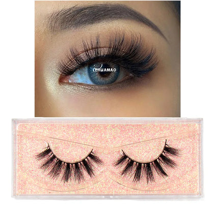 LEHUAMAO Eyelashes 3D Mink Lashes natural mink lashes for daily wear soft lashes Eyelash extension real Eyelash for makeup D103