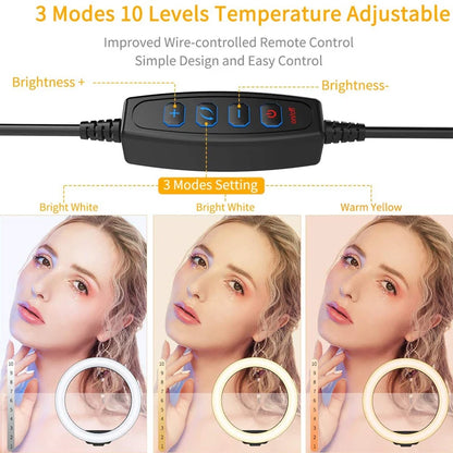 Mosizave Bi-Color Ring Light 3200K-5600K