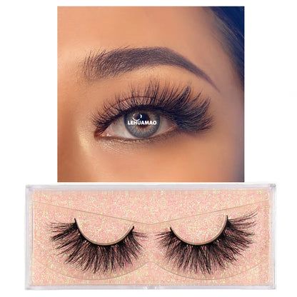 LEHUAMAO Eyelashes 3D Mink Lashes natural mink lashes for daily wear soft lashes Eyelash extension real Eyelash for makeup D103