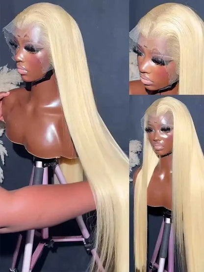 613 Blond Straight Human Hair Wigs 13x4 13x6 HD Lace Frontal Wigs Remy