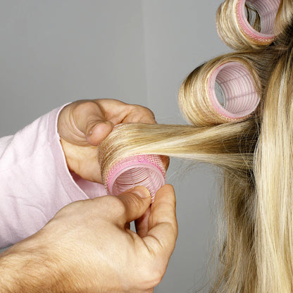 Heatless Self-Grip Hair Rollers Hair Curlers No Heat Hairs Bangs Volume Self-adhesive Hook&Loop DIY Women Hair Styling Accessory