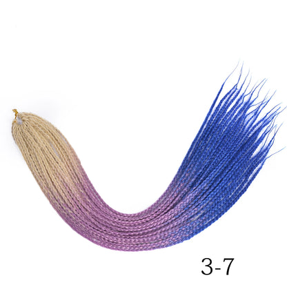 Synthetic Box Braids Hair Colored Crochet Hair 24"