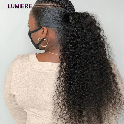 Afro Kinky Deep Water Curly Wave Ponytail