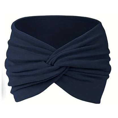 Women Headbands African Wide Hair Wrap Turban Twist Headband for Women Large Sport Workout Stretch Non-slip Big Hair Bands