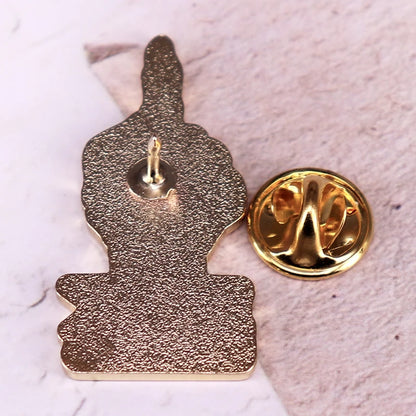 Cancer Awareness Ribbon Badge Mental Health Enamel Pin Skull Hand Brooch Fashion Creative Jewelry Accessory