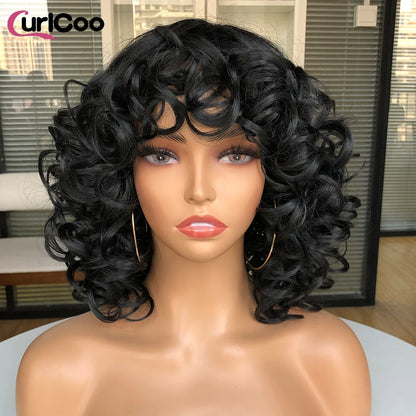 Short Hair Afro Kinky Curly Wig
