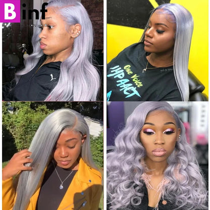 Grey Color Bundles With Closure