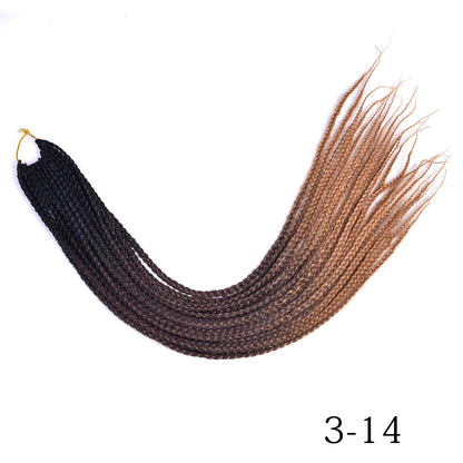 Synthetic Box Braids Hair Colored Crochet Hair 24"