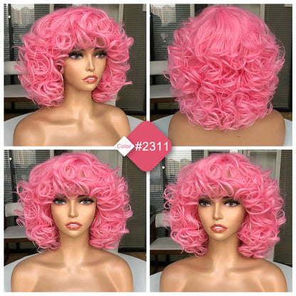 Short Hair Afro Kinky Curly Wig