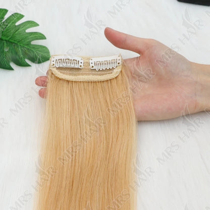 MRS HAIR Clip in Extentions Human Hair Machine Remy Clip ins Add Top/Side Volume For Short Hair 10-30cm  Hairpiece