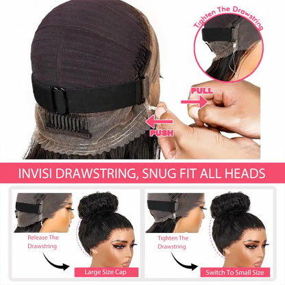 360 HD Full Lace Front Wigs Curly Wig 100% Human Hair Pre Plucked Deep Wave Invisible Strap Glueless Wig Water Wave Lace Frontal