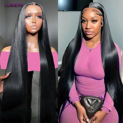 Bone Straight Human Hair Bundles with 13x4 HD