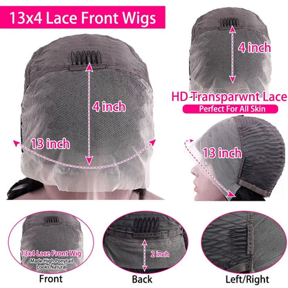 220 Density Remy Water Wave Curly Short Bob Wig Deep Wave 13x4 Lace Front 100% Human Hair Wigs Cheap Wigs 8 10 12 14 inch