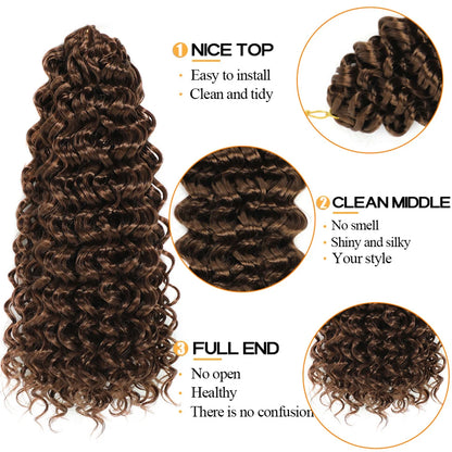 GOGO Curl Synthetic Crochet Hair Extensions For Female 14 18 22 Inch Faux Locs Afro Curl Braiding Hair Strands For African Women