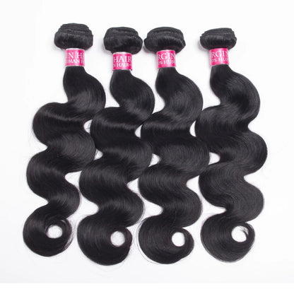 Body Wave Bundles Human Hair Brazilian Remy Human Hair Weave Bundles Natural Black 1/3/4 PCS Bundle Hair Weave Extensions