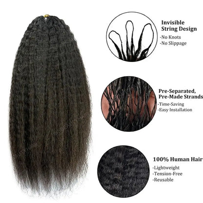 Natural Black Kinky Straight Crochet Hair
