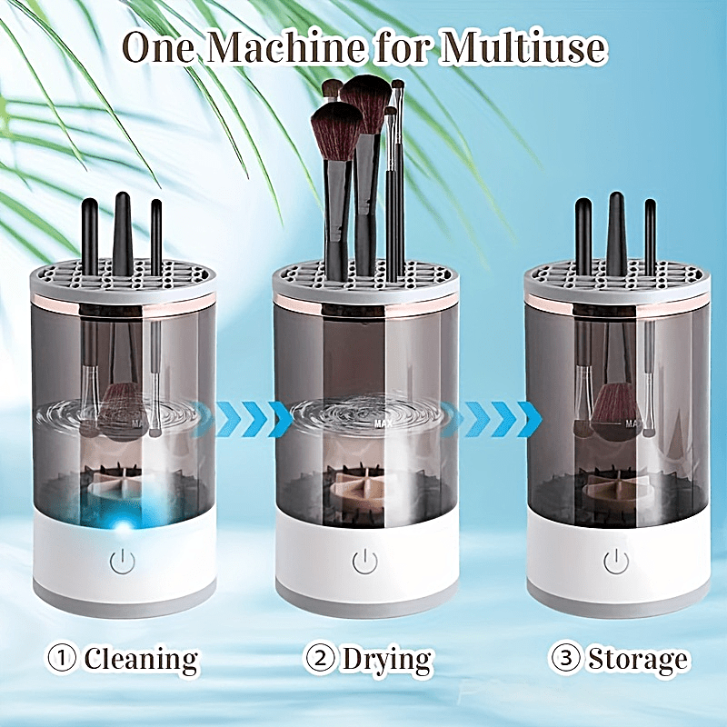 1pc Portable Electric Makeup Brush Cleaner Machine Automatic Spinner With USB Charging Quick Dry Cosmetic Brush Cleaning Tool - For Makeup Enthusiasts & Professionals - Suitable for Daily Use - Perfect Gift for Beauty Lovers